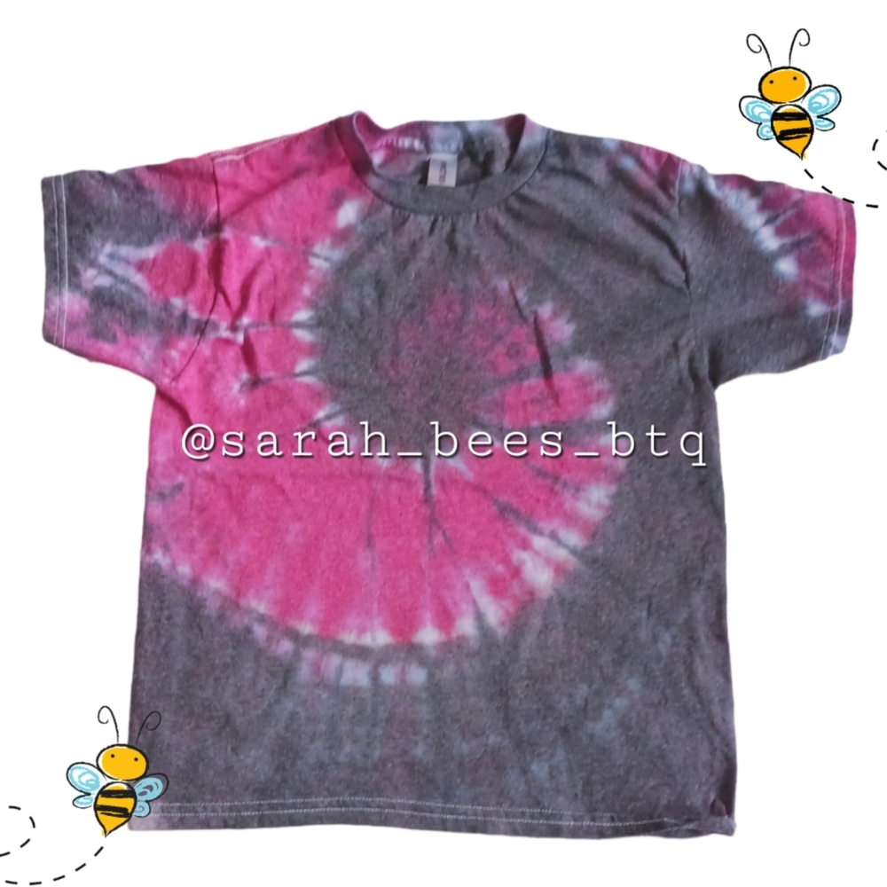 TIE DYE Spiral Design Extra Soft Youth Medium Soft Spun Tee Shirt - Picture 3 of 4